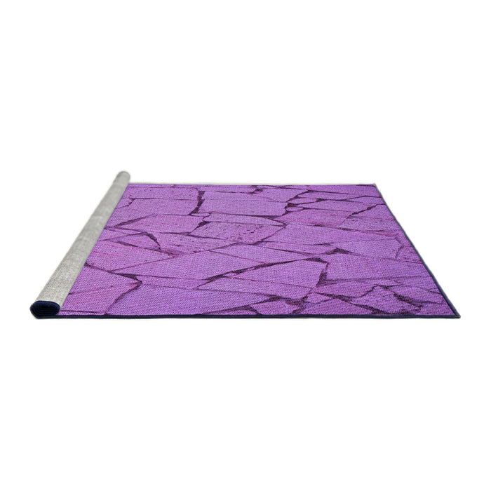 Sideview of Machine Washable Transitional Violet Purple Rug, wshpat3861pur