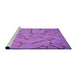 Sideview of Machine Washable Transitional Violet Purple Rug, wshpat3861pur