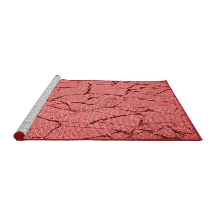 Sideview of Machine Washable Transitional Red Rug, wshpat3861rd