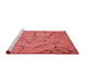 Sideview of Machine Washable Transitional Red Rug, wshpat3861rd