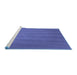 Sideview of Machine Washable Transitional Light Slate Blue Rug, wshpat3862blu