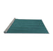 Sideview of Machine Washable Transitional Dark Turquoise Green Rug, wshpat3862lblu