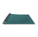 Thickness of Patterned Dark Turquoise Green Rug, pat3862lblu