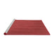 Sideview of Machine Washable Transitional Red Rug, wshpat3862rd