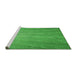 Sideview of Machine Washable Transitional Neon Green Rug, wshpat3863grn