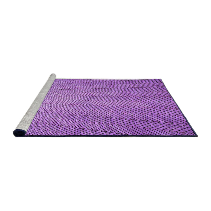 Sideview of Machine Washable Transitional Purple Rug, wshpat3863pur