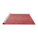 Sideview of Machine Washable Transitional Red Rug, wshpat3863rd