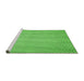 Sideview of Machine Washable Transitional Emerald Green Rug, wshpat3864grn