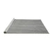 Sideview of Machine Washable Transitional Platinum Gray Rug, wshpat3864gry