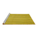 Sideview of Machine Washable Transitional Golden Yellow Rug, wshpat3864yw