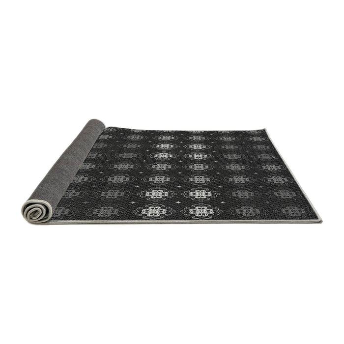 Thickness of Patterned Midnight Gray Rug, pat3865gry