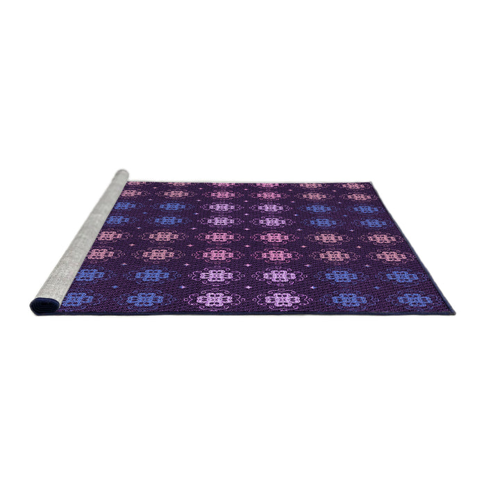 Sideview of Machine Washable Transitional Purple Violet Purple Rug, wshpat3865pur