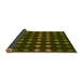 Thickness of Patterned Dark Yellow Green Rug, pat3865yw