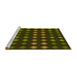 Sideview of Machine Washable Transitional Dark Yellow Green Rug, wshpat3865yw