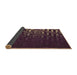 Thickness of Patterned Purple Lily Purple Rug, pat3866brn