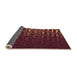 Thickness of Patterned Chestnut Red Rug, pat3866org