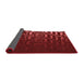 Thickness of Patterned Crimson Red Rug, pat3866rd