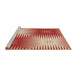 Sideview of Machine Washable Transitional Red Rug, wshpat3868brn
