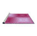 Sideview of Machine Washable Transitional Pastel Purple Pink Rug, wshpat3868pur