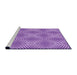 Sideview of Machine Washable Transitional Blue Violet Purple Rug, wshpat3869pur