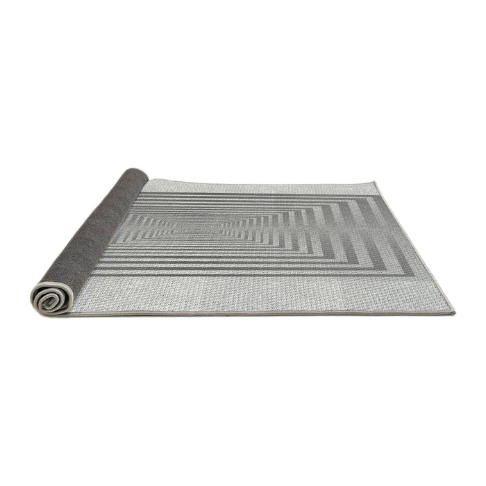 Thickness of Patterned Gunmetal Gray Rug, pat387gry