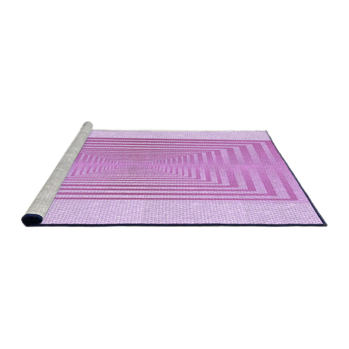 Sideview of Machine Washable Transitional Blossom Pink Rug, wshpat387pur