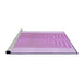 Sideview of Machine Washable Transitional Blossom Pink Rug, wshpat387pur