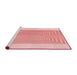 Sideview of Machine Washable Transitional Red Rug, wshpat387rd