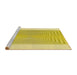 Sideview of Machine Washable Transitional Bold Yellow Rug, wshpat387yw