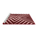 Sideview of Machine Washable Transitional Light Coral Pink Rug, wshpat3870rd