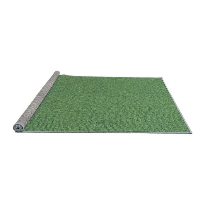 Sideview of Machine Washable Transitional Green Rug, wshpat3871lblu
