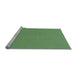 Sideview of Machine Washable Transitional Green Rug, wshpat3871lblu