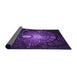 Thickness of Patterned Deep Purple Rug, pat3872pur