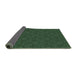 Thickness of Patterned Dark Forest Green Rug, pat3873grn