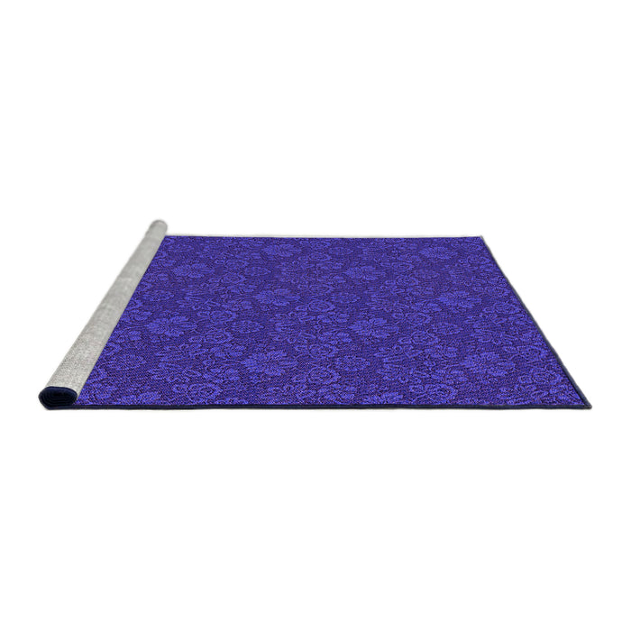 Sideview of Machine Washable Transitional ly Purple Rug, wshpat3873pur