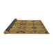 Thickness of Patterned Yellow Rug, pat3874brn