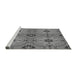 Sideview of Machine Washable Transitional Carbon Gray Rug, wshpat3874gry