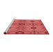 Sideview of Machine Washable Transitional Red Rug, wshpat3874rd