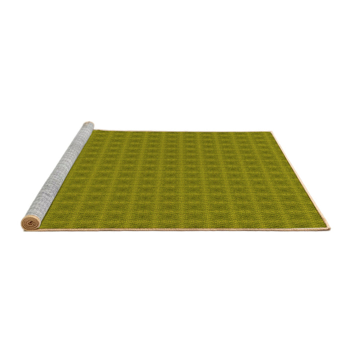Sideview of Machine Washable Transitional Olive Green Rug, wshpat3875yw