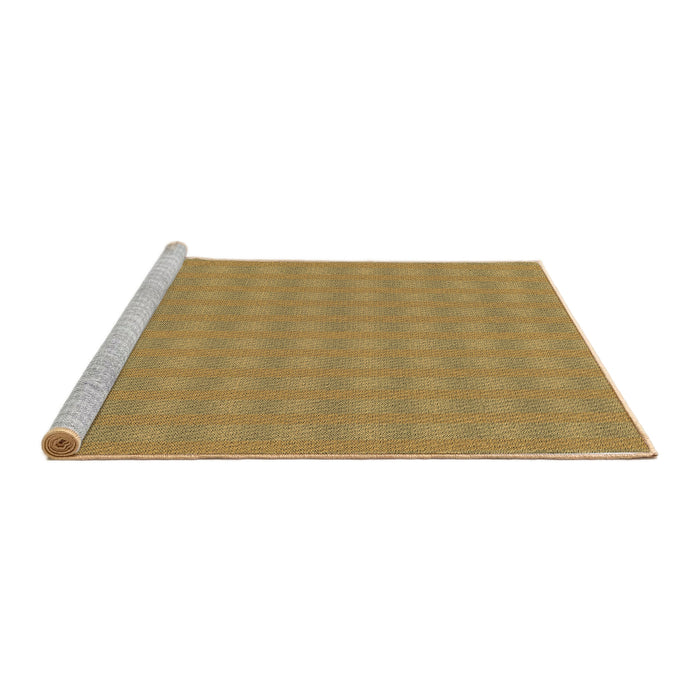 Sideview of Machine Washable Transitional Yellow Rug, wshpat3876brn