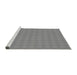 Sideview of Machine Washable Transitional Silver Gray Rug, wshpat3876gry