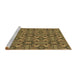 Sideview of Machine Washable Transitional Dark Bronze Brown Rug, wshpat3877brn