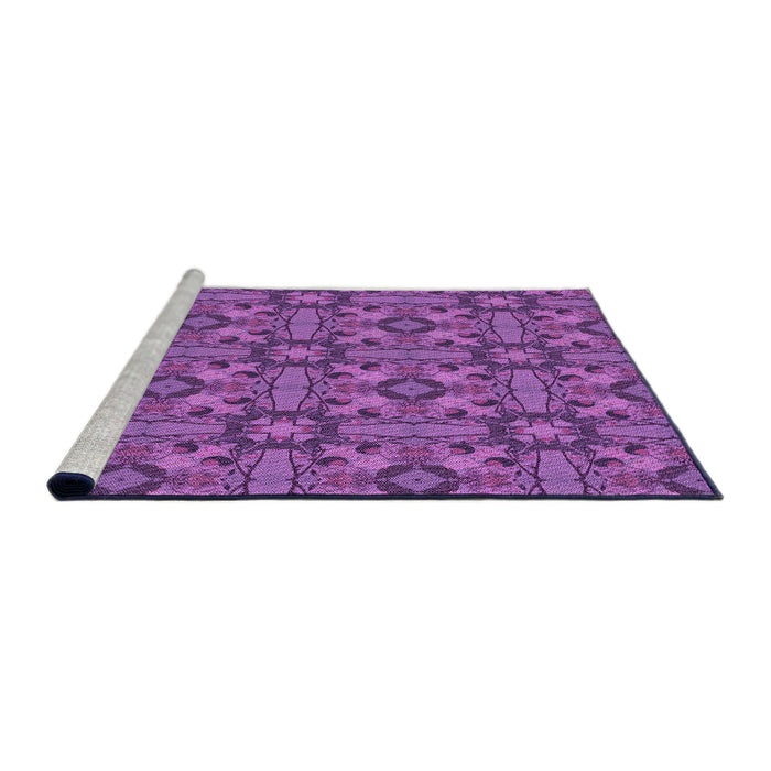 Sideview of Machine Washable Transitional Dark Orchid Purple Rug, wshpat3877pur