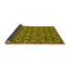 Thickness of Patterned Dark Bronze Brown Rug, pat3877yw
