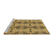 Sideview of Machine Washable Transitional Yellow Rug, wshpat3878brn