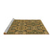 Sideview of Machine Washable Transitional Dark Bronze Brown Rug, wshpat3879brn