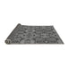 Thickness of Patterned Gunmetal Gray Rug, pat3879gry