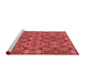 Sideview of Machine Washable Transitional Red Rug, wshpat3879rd