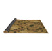 Thickness of Patterned Dark Bronze Brown Rug, pat3880brn