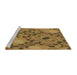 Sideview of Machine Washable Transitional Dark Bronze Brown Rug, wshpat3880brn